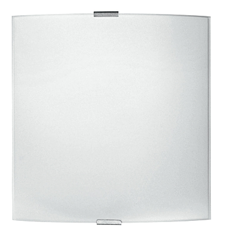 Applique Quadrata Semplice Vetro Bianco Lampada Moderna Interno E27 Ambiente 72/00300-1