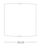 Applique Quadrata Semplice Vetro Bianco Lampada Moderna Interno E27 Ambiente 72/00300-3