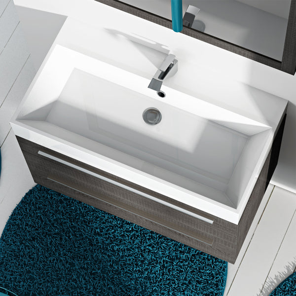 Lavabo salle de bain rectangulaire acrylique blanc 90 cm Fosterberg Porto 2 acquista