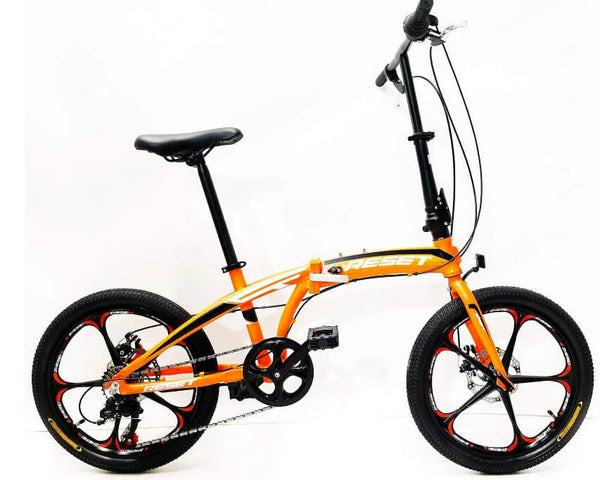 online Vélo Pliant 20" en Aluminium avec Roues en Alliage Orange Fluo