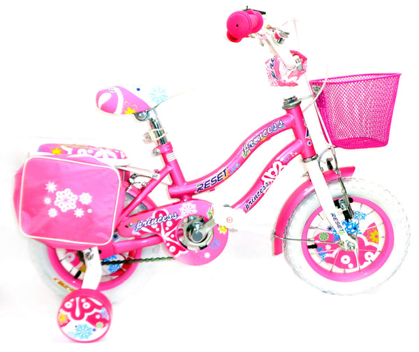 acquista Vélo fille 16" 2 freins avec panier et sacoches latérales roses