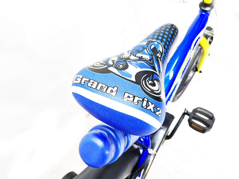 Bicicletta per Bambino 16" 2 Freni con Borraccia e Scudetto Frontale Blu-5