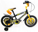 Bicicletta per Bambino 16" 2 Freni con Borraccia e Scudetto Frontale Nera-1