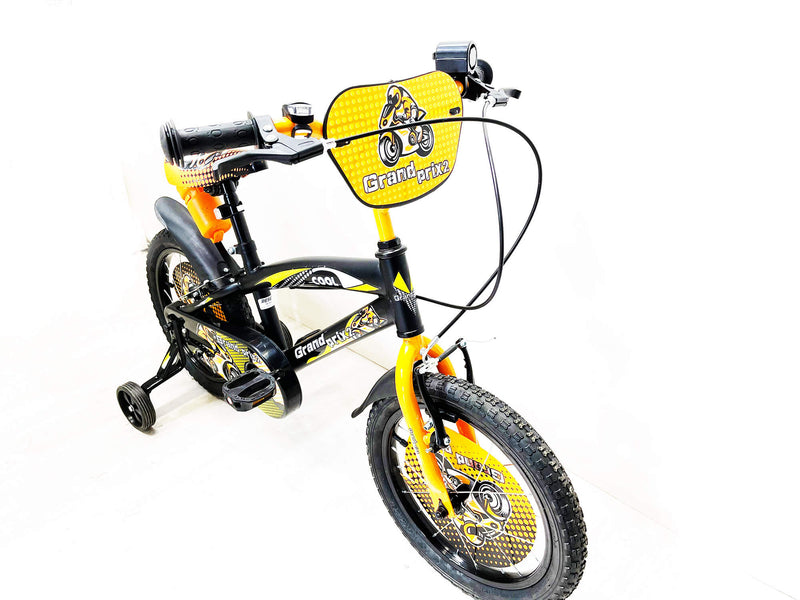 Bicicletta per Bambino 16" 2 Freni con Borraccia e Scudetto Frontale Nera-4