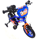 Bicicletta per Bambino 16" 2 Freni con Borraccia e Scudetto Frontale Blu e Arancione-4