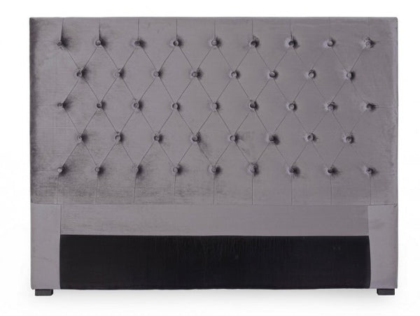 Tête de lit double 160x8x120 cm en polyester effet velours gris online