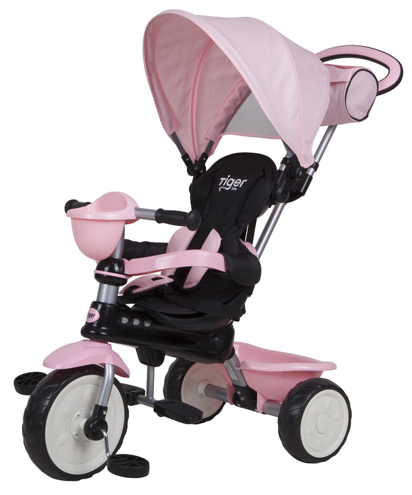 acquista Poussette Tricycle pour Enfants Poussette Confort 4 en 1 Happy Kids Rose