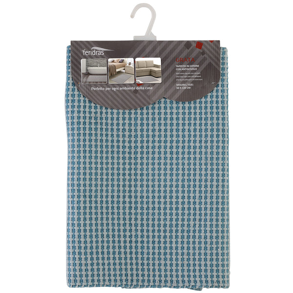 online Tapis de bain en coton antidérapant bleu Feridras Grata