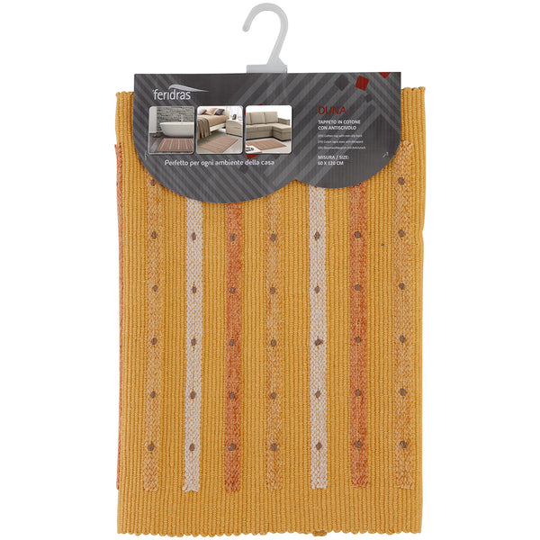 sconto Tapis de bain en coton avec antidérapant Jaune Feridras Duna
