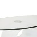 Tavolino da Salotto Ovale 115x42x65 cm Erma 2 Crumer Bianco-4