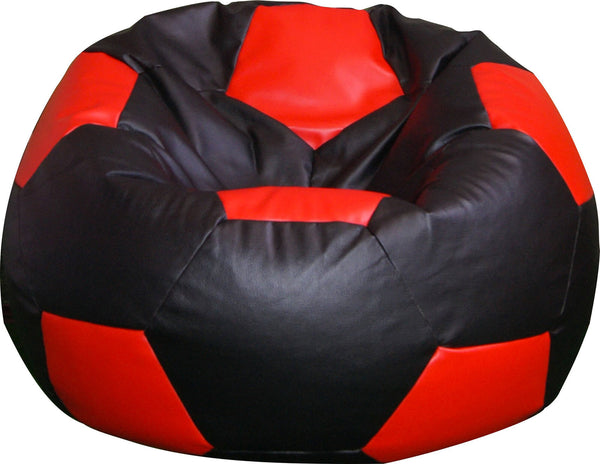 prezzo Pouf Pouf Ø100 cm en Baselli Ballon de Football Noir et Rouge