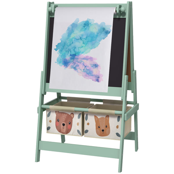 Lavagna per Bambini 3 in 1 54x46,5x93 cm con Cavalletto Verde online