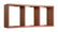 Etagère rectangulaire 3 compartiments muraux 70x30x15,5 cm en bois de fibre de cerisier Tristan