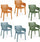 Lot de 6 chaises de jardin 61x54x79h cm Keter Elisa Chair vert orange et bleu