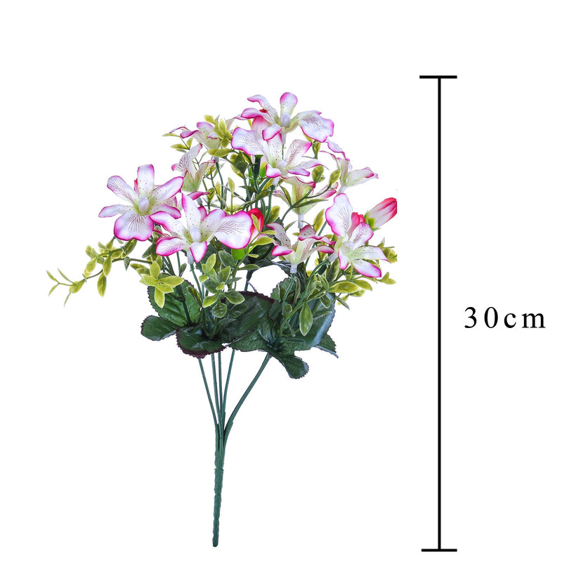 6 Bouquet Artificiali Mini di Orchidee Altezza 30 cm Verde-2
