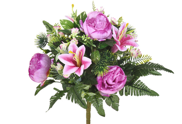 prezzo Set 2 Bouquet Artificiel avec Pivoines Hauteur 51 cm