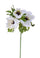 Set 8 Fleurs Artificielles d'Anémone Composé de 3 Fleurs Hauteur 46 cm Blanc