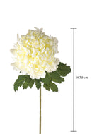 3 Crisantemo Turner Artificiali Large Altezza 79 cm Bianco-2