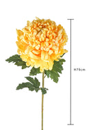 3 Crisantemo Turner Artificiali Large Altezza 79 cm Giallo-2