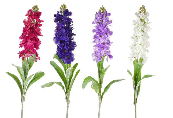 acquista Set 8 Fleurs Giroflées Artificielles Hauteur 80 cm Multicolore