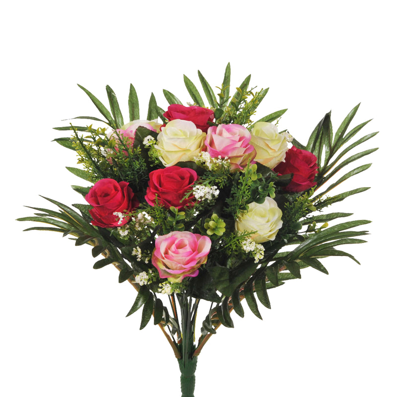 Bouquet Artificiale di Rose in Boccio Altezza 48 cm Rosa-1