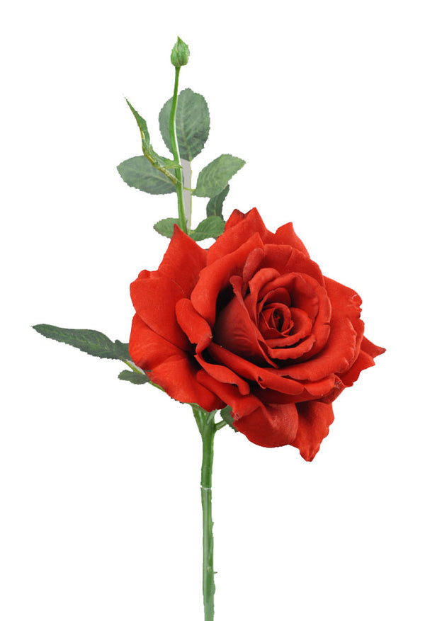 Lot de 4 roses reines artificielles hauteur 42 cm rouge prezzo