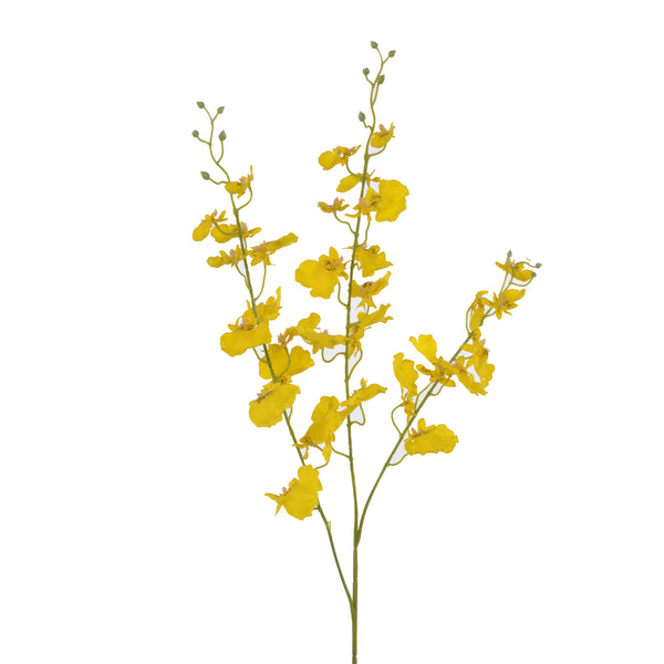 online Lot de 6 orchidées dansantes artificielles à 3 fleurs hauteur 88 cm jaune
