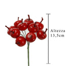 12 Pick Mele Artificiali Laccate 10 Pezzi Larghezza 2 cm Rosso-2