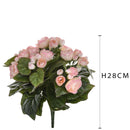 Bouquet Artificiale di Begonia Altezza 28 cm marrone-2