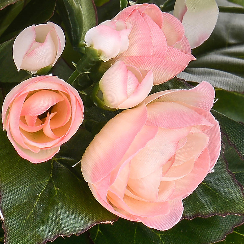 Bouquet Artificiale di Begonia Altezza 28 cm marrone-3
