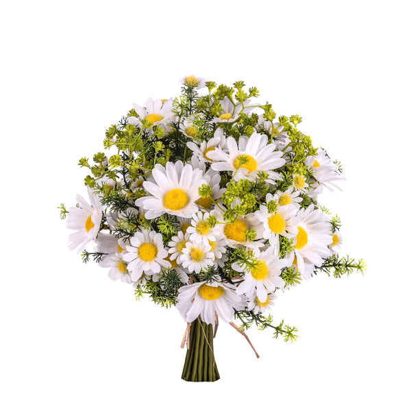 Set 2 Bouquet de Marguerites Artificielles Hauteur 35 cm Blanc prezzo