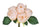 Lot de 3 bouquets de pivoines avec 6 fleurs artificielles hauteur 28 cm