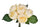 Lot de 3 bouquets de pivoines avec 6 fleurs artificielles hauteur 28 cm jaune