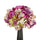 Set 2 Bouquets Artificiels Composés de 11 Fleurs Rose et Hortensia Hauteur 20 cm Rose