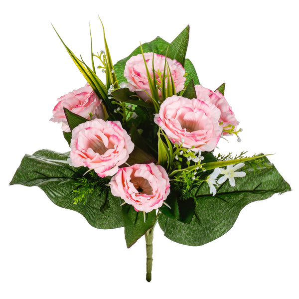 Set 4 Bouquets Artificiels de Lisiantus Hauteur 32 cm Rose online
