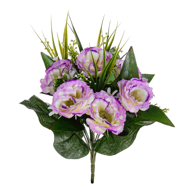 2 Bouquet Artificiali di Lisiantus Altezza 32 cm Rosa-1