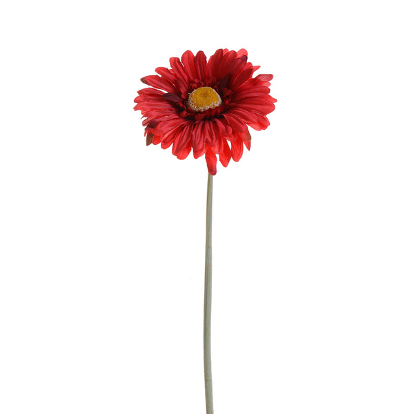 Lot de 12 fleurs de gerbera artificielles hauteur 53 cm rouge sconto