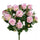 Bouquet de roses artificielles/Hiperycum pour 13 fleurs roses