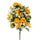 Set 2 Bouquet Artificiel Frontal de Roses et Cymbidium Hauteur 53 cm Orange