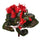 Set 3 Bouquet de Cyclamen Artificiel Composé de 22 Trous Hauteur 32 cm Rouge