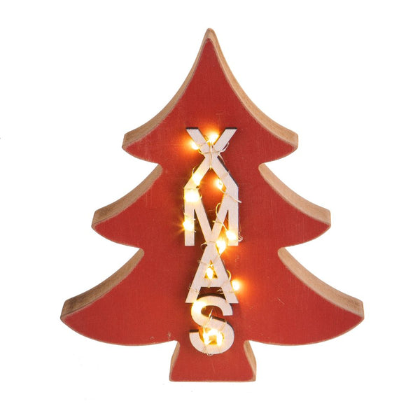 sconto Mini sapin de Noël décoratif avec LED de Noël 18 cm rouge