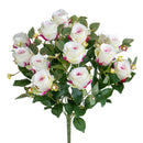 Bouquet Artificiale Rose Boccio/Hiperycum per 13 Fiori Beige-1