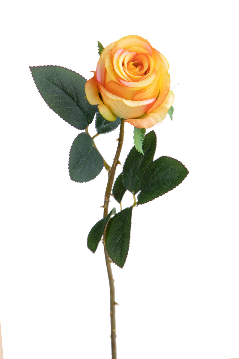 6 Rose Artificiali Boccio 65 cm Giallo-1