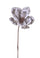 Lot de 3 fleurs de magnolia artificielles hauteur 63 cm gris