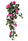 Set 2 Géraniums Artificiels à Suspendre Hauteur 80 cm Rose