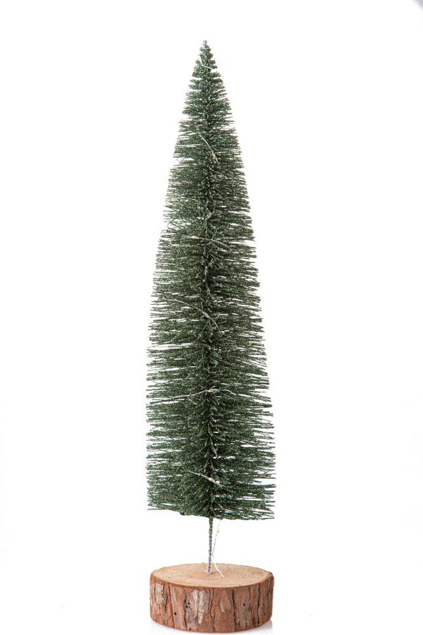 Mini sapin de Noël décoratif à paillettes 40 cm 30 LED épicéa vert prezzo