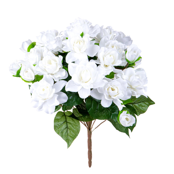 sconto Set 3 Bouquet de Gardénia Artificiel Hauteur 38 cm Blanc