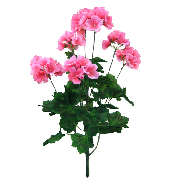sconto Set 3 Géranium Artificiel Buisson Hauteur 54 cm Rose