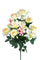 Set 2 Bouquet Artificiel Composé de 14 Fleurs Artificielles de Roses et d'Orchidées Hauteur 56 cm