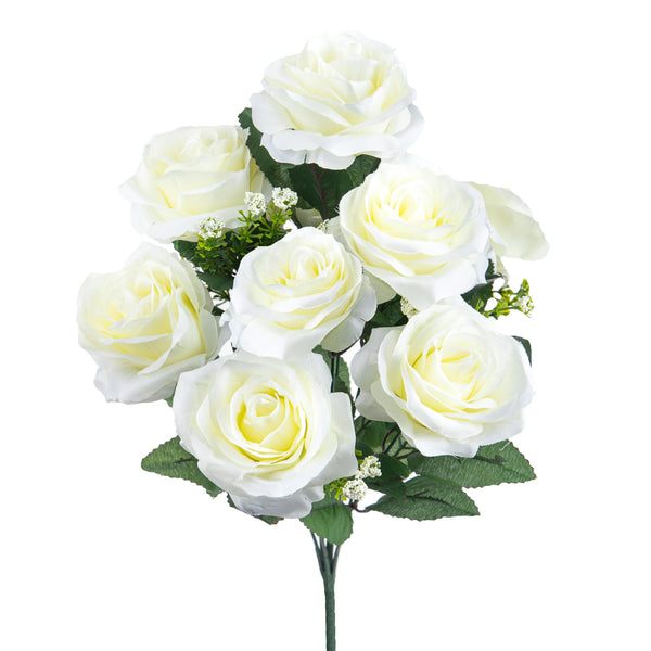Lot de 3 bouquets artificiels de 9 roses hauteur 43,5 cm prezzo